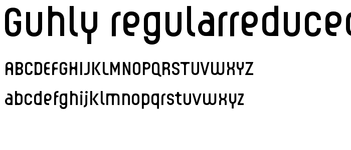 Guhly-Regularreduced font