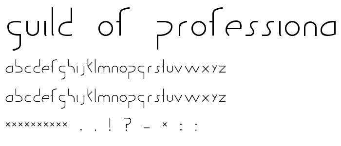 Guild of Professional Actors font