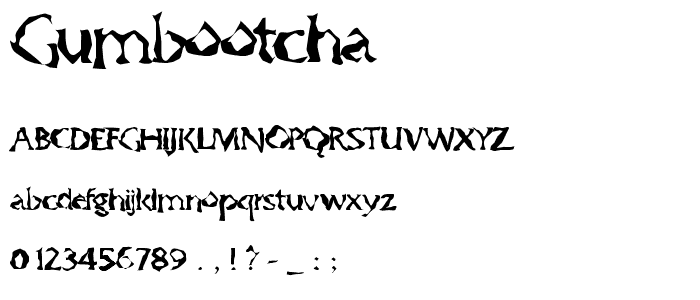 Gumbootcha font