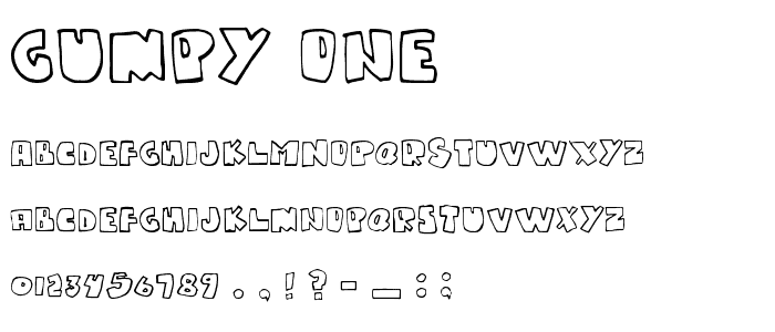 Gumpy one font