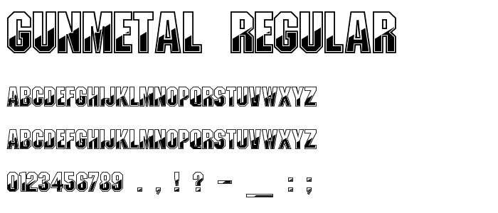 Gunmetal Regular font