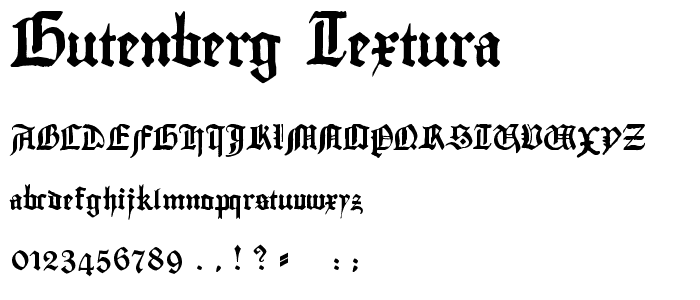 Gutenberg Textura font