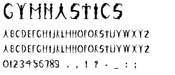 Gymnastics font