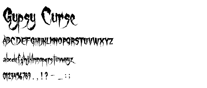 Gypsy Curse font