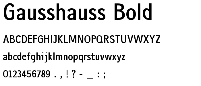 gausshauss bold font