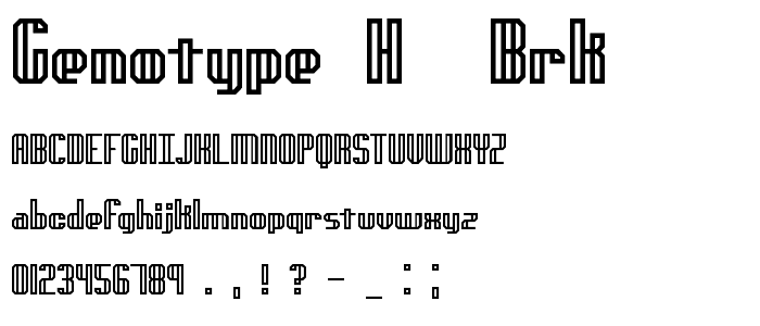 genotype H -BRK- font