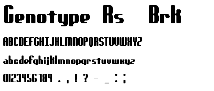 genotype RS -BRK- font