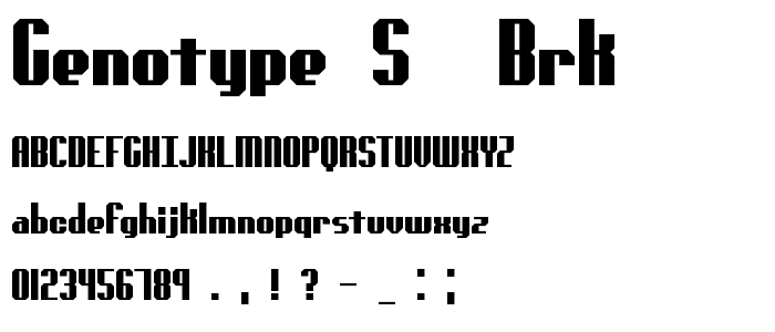 genotype S -BRK- font