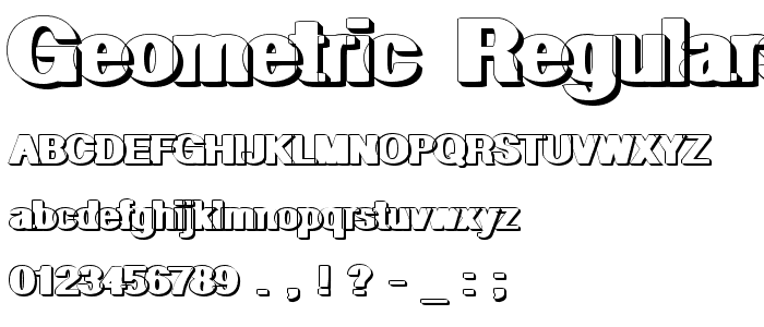 geometric RegularShadow font