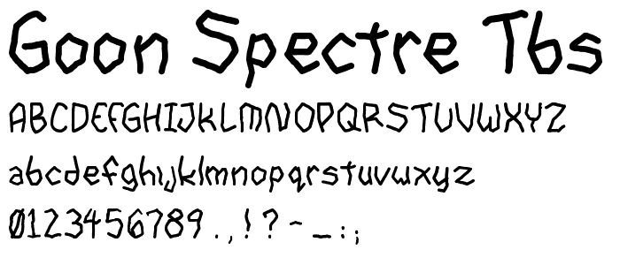 goon spectre TBS font