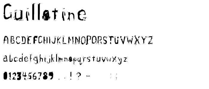 guillotine font