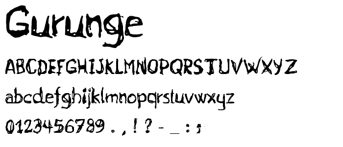 gurunge font