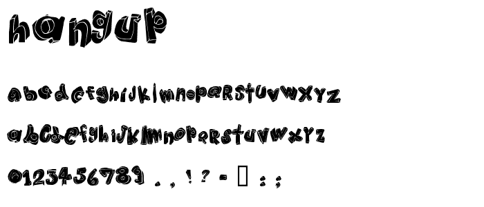 HANGUP font