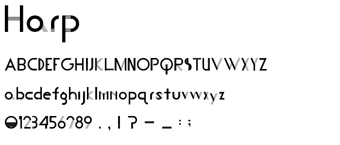 HARP font