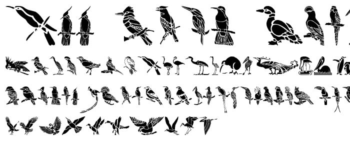 HFF Bird Stencil font