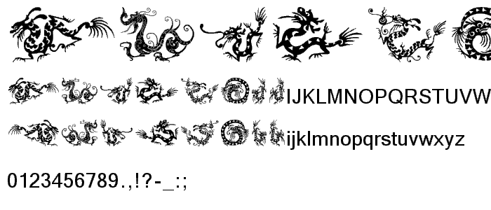 HFF Chinese Dragon font