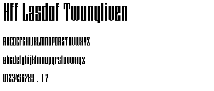 HFF Lasdof Twunyliven font