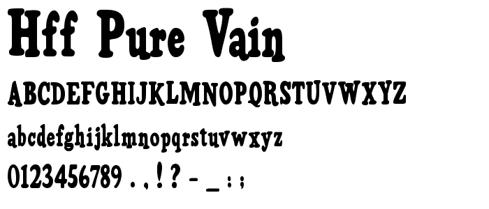 HFF Pure Vain font