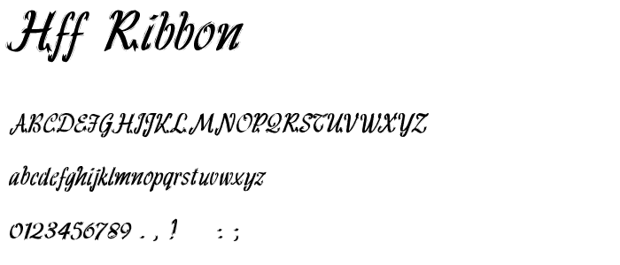 HFF Ribbon font