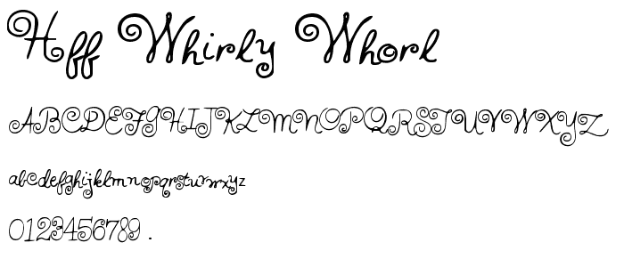 HFF Whirly Whorl font