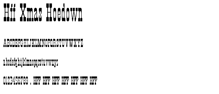 HFF Xmas Hoedown font