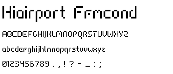 HIAIRPORT FFMCOND font