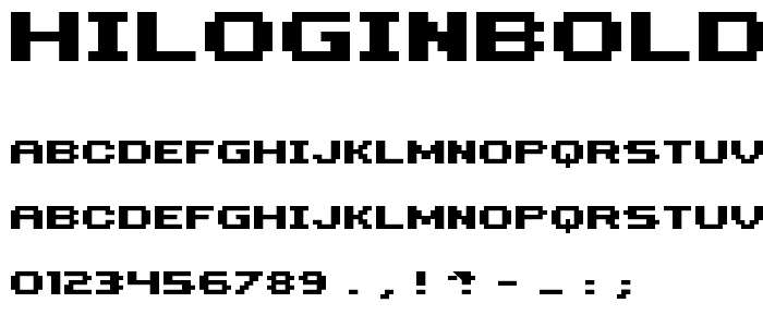 HILOGINBOLD font