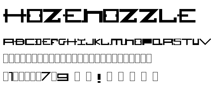 HOZENOZZLE font