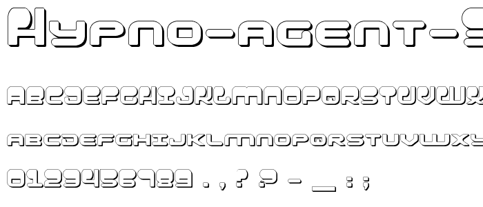 HYPNO Agent 3D font