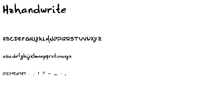 HZHandwrite font