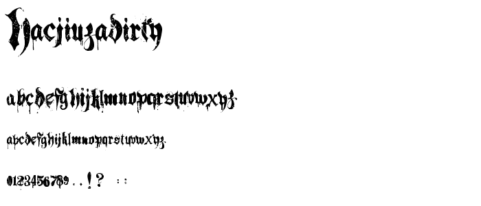 HacjiuzaDirty font