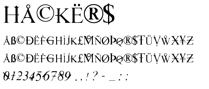 Hackers font