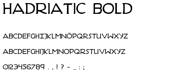 Hadriatic Bold font