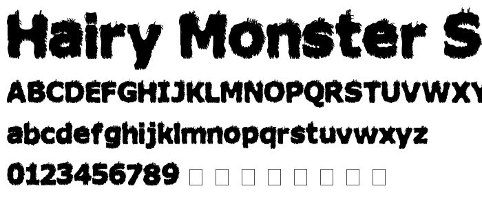 Hairy Monster Solid font