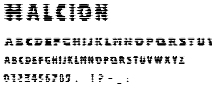 Halcion font