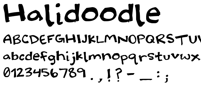 Halidoodle font