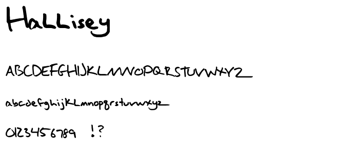 Hallisey font