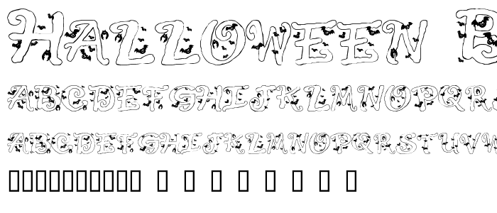 Halloween Bats font