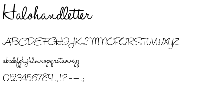 HaloHandletter font