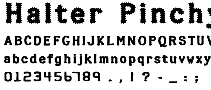 Halter Pinchy font