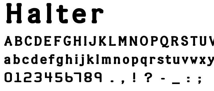 Halter font