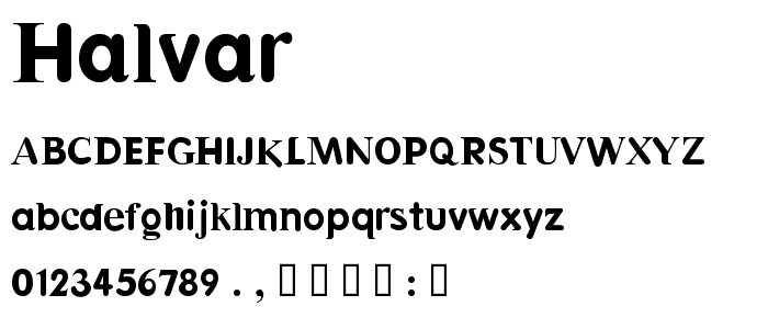 Halvar font