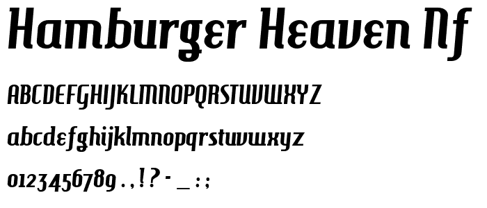 Hamburger Heaven NF font