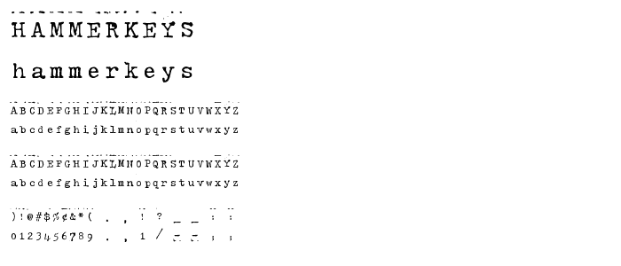 HammerKeys font