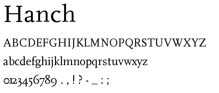 Hanch font