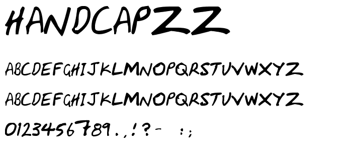 HandCapzz font