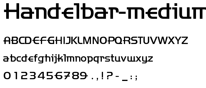 Handelbar-Medium font