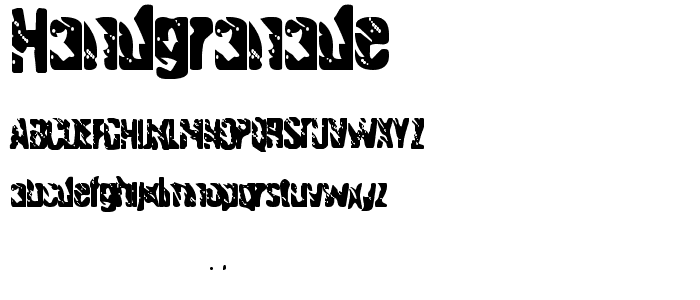 Handgranade font