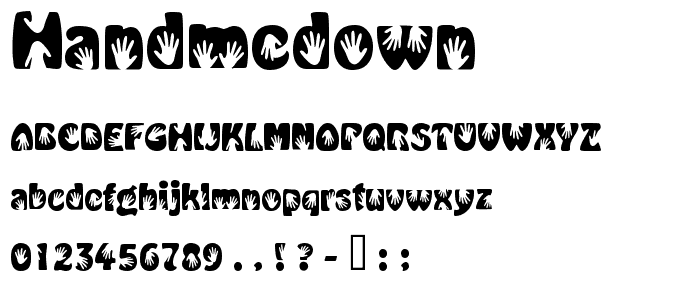 Handmedown font