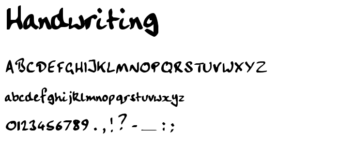 Handwriting font